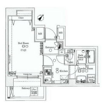 東京都北区滝野川７丁目 賃貸マンション 1K