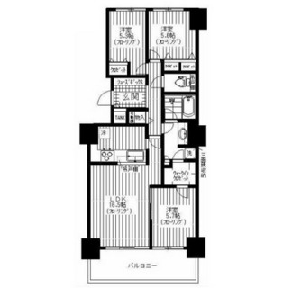 東京都北区滝野川１丁目 賃貸マンション 3LDK