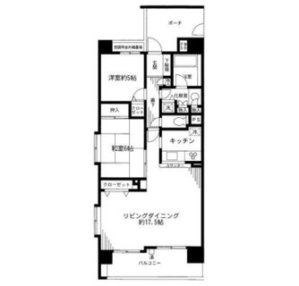 東京都北区滝野川７丁目 賃貸マンション 2LDK