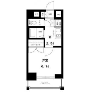 東京都北区滝野川５丁目 賃貸マンション 1K