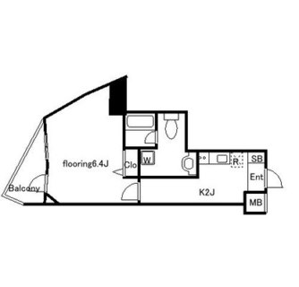 東京都北区滝野川５丁目 賃貸マンション 1K