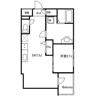 東京都北区滝野川６丁目 賃貸マンション 1DK