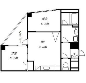 東京都北区滝野川５丁目 賃貸マンション 2DK